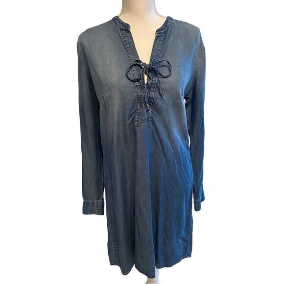 Splendid Chambray Midi Dress Size Medium - Picture 1 of 6